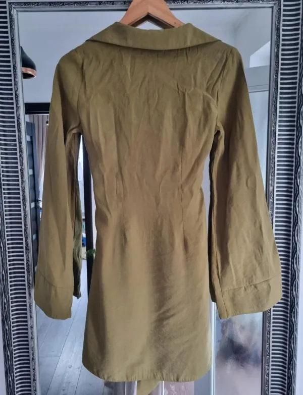 Rochie casual ASOS EU 36 | Khaki, Mini, Mânecă lungă - Image 7