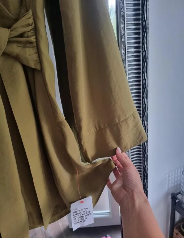 Rochie casual ASOS EU 36 | Khaki, Mini, Mânecă lungă - Image 8