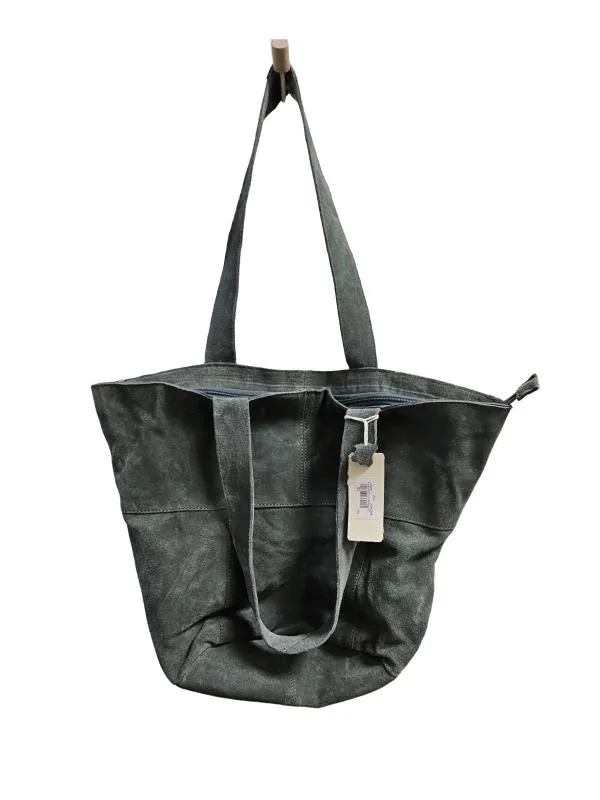 Geantă de umăr Camomilla | Verde, Piele întoarsă Suede