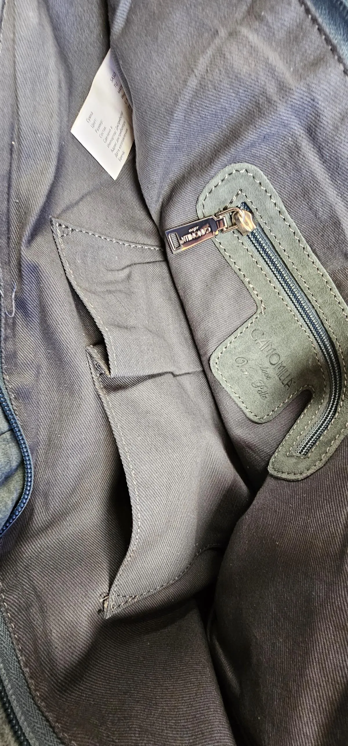 Geantă de umăr Camomilla | Verde, Piele întoarsă Suede - Image 8