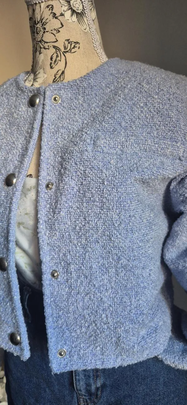 Geacă oversize H&M EU 34 | Bleu, Fără glugă - Image 3