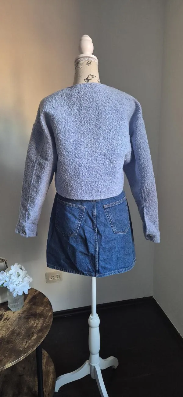 Geacă oversize H&M EU 34 | Bleu, Fără glugă - Image 7