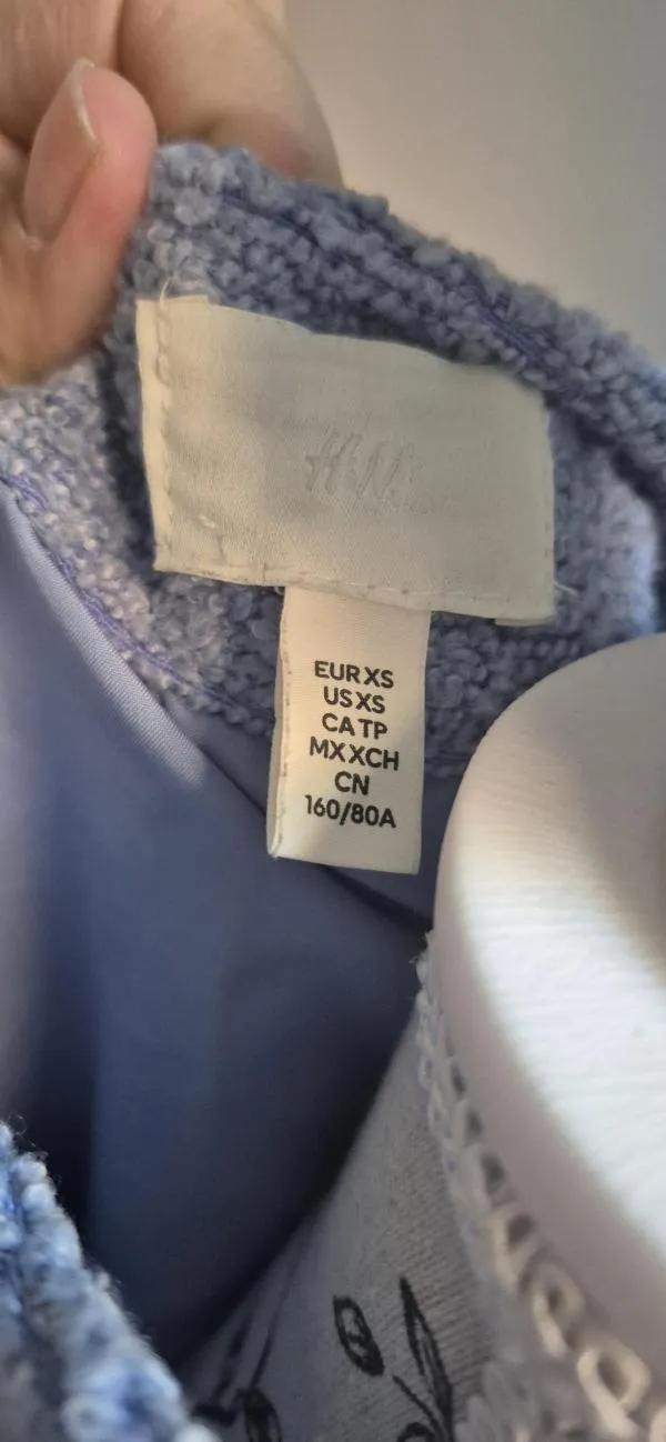 Geacă oversize H&M EU 34 | Bleu, Fără glugă - Image 8