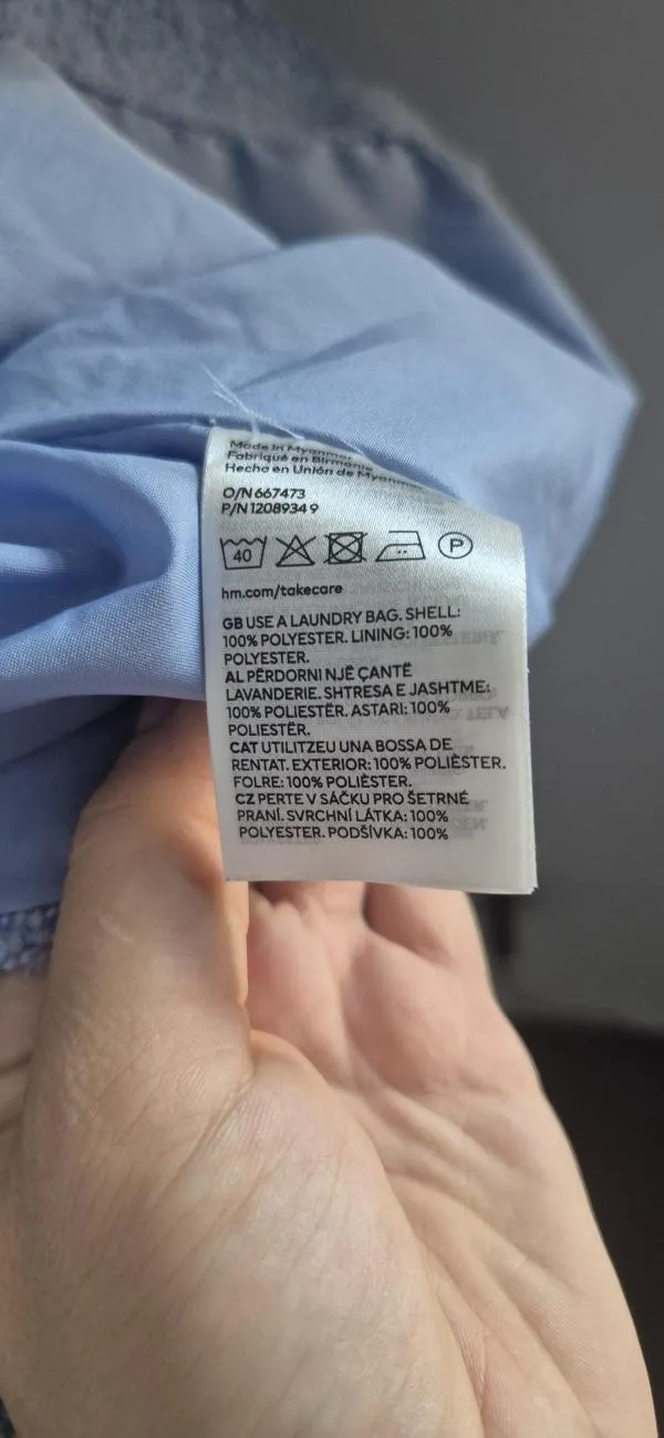 Geacă oversize H&M EU 34 | Bleu, Fără glugă - Image 9