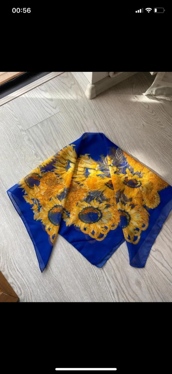 Eșarfă | Albastru, Floral & Tropical