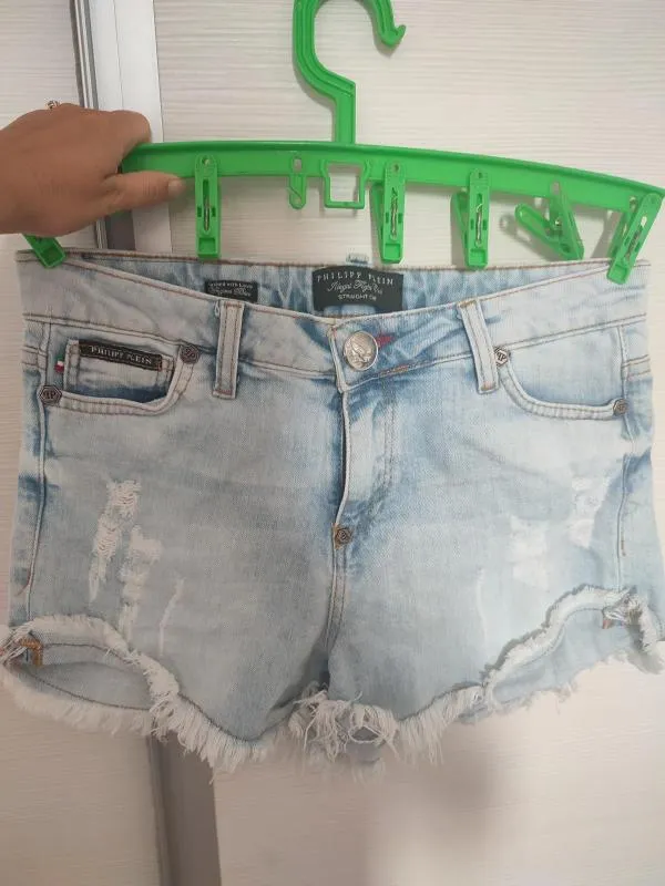 Blugi Philipp Plein EU 36 | Bleu, Scurți