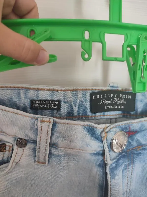 Blugi Philipp Plein EU 36 | Bleu, Scurți - Image 3