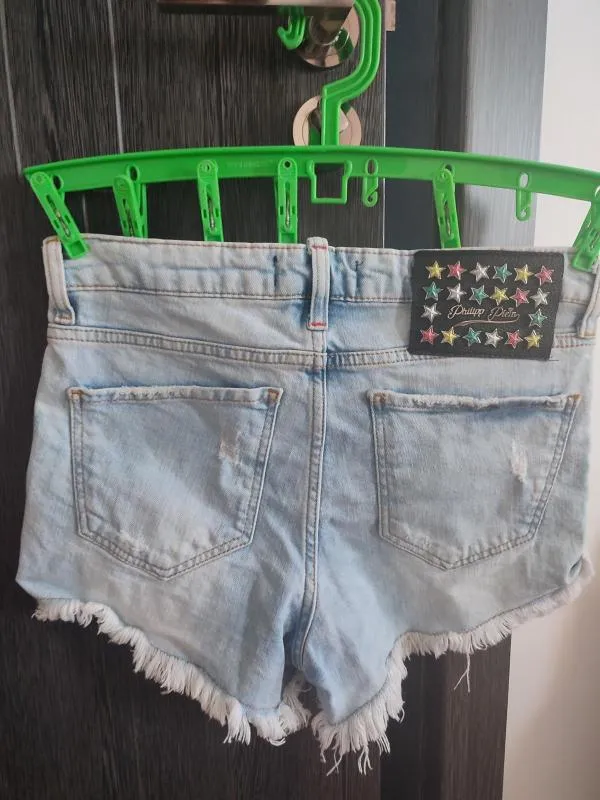 Blugi Philipp Plein EU 36 | Bleu, Scurți - Image 5