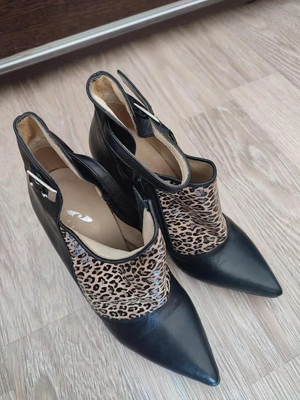 Ghete Davos Gomma EU 36 | Negru, Animal print, Piele naturală - Image 5