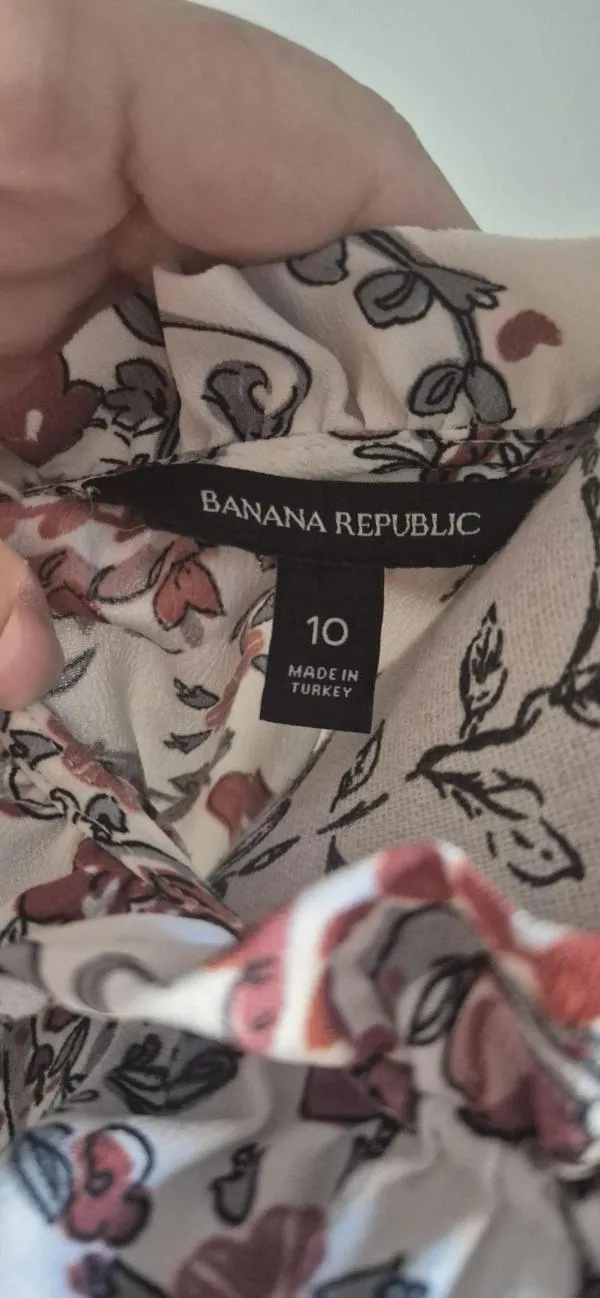 Rochie casual Banana Republic EU 38 | Alb, Midi, Floral & Tropical - Image 11