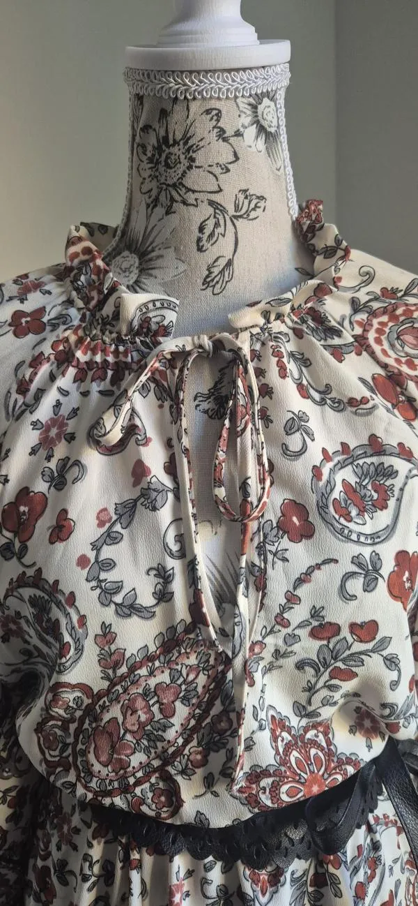 Rochie casual Banana Republic EU 38 | Alb, Midi, Floral & Tropical - Image 12