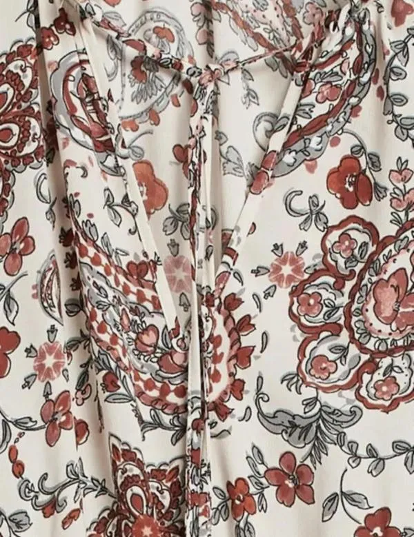 Rochie casual Banana Republic EU 38 | Alb, Midi, Floral & Tropical - Image 4