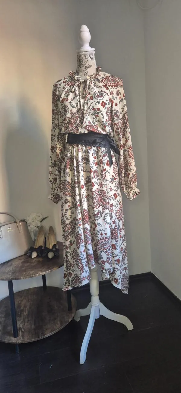 Rochie casual Banana Republic EU 38 | Alb, Midi, Floral & Tropical - Image 5