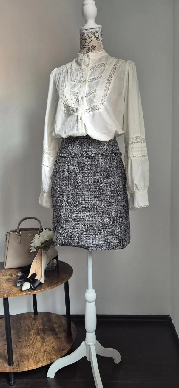 Fustă dreaptă Michael Kors EU 40 | Gri, Midi, Dreaptă (Straight) fit, Tweed - Image 5