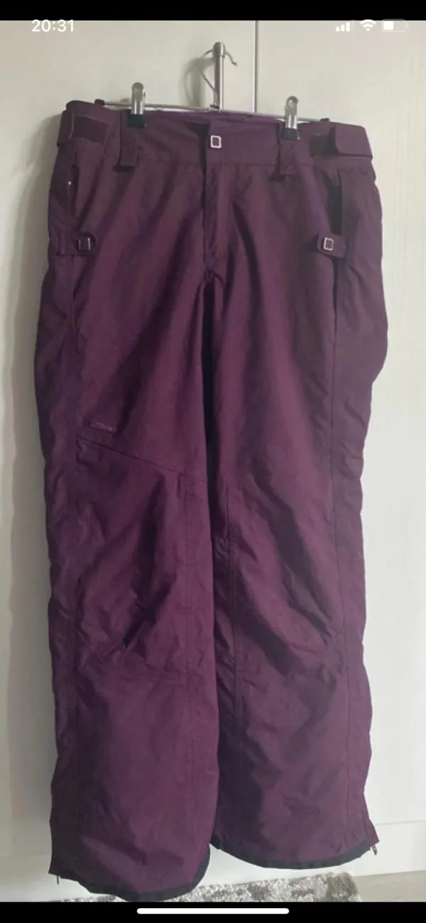 Pantaloni de ski TCM S | Burgundy, Lungi - Image 2
