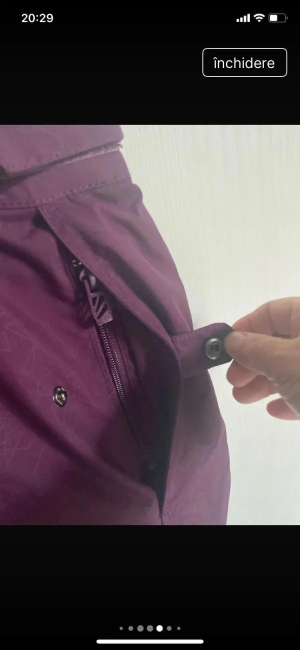 Pantaloni de ski TCM S | Burgundy, Lungi - Image 3
