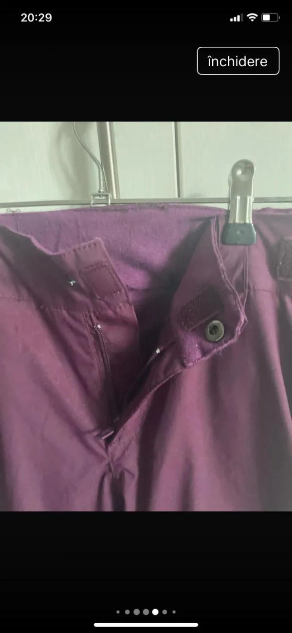 Pantaloni de ski TCM S | Burgundy, Lungi - Image 4