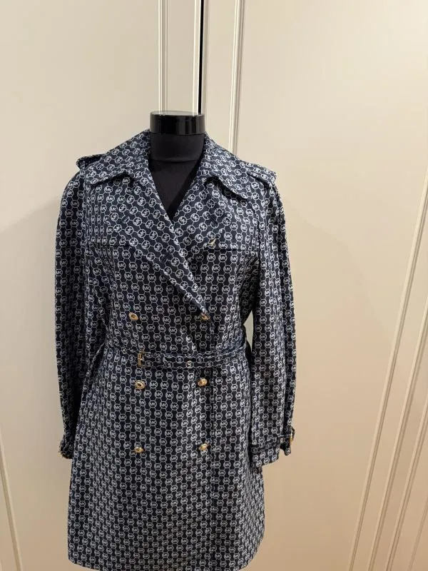 Trenci Michael Kors EU 38 | Bleumarin, Fără glugă, Logo