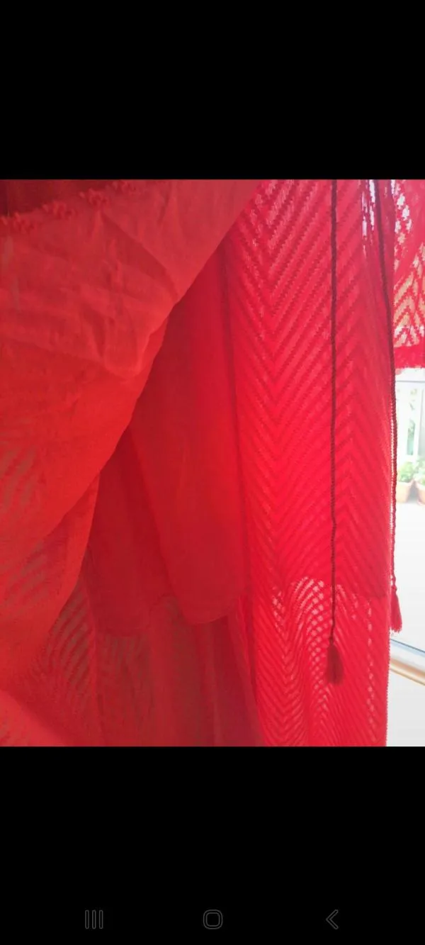 Rochie de vară H&M EU 34 | Roșu, Maxi, Mânecă lungă - Image 3