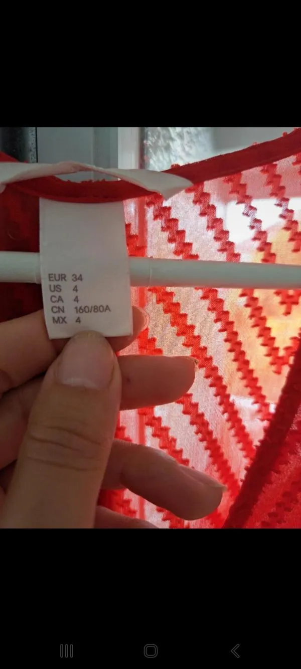 Rochie de vară H&M EU 34 | Roșu, Maxi, Mânecă lungă - Image 4