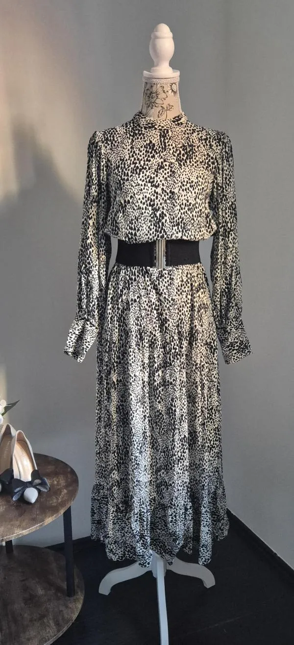 Rochie casual Topshop EU 38 | Alb, Maxi, Mânecă lungă