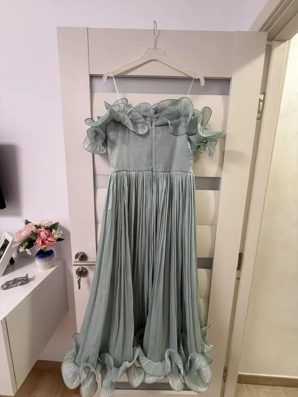 Rochie de ocazie Trendyol EU 40 | Verde mentă, Midi, Bretele subțiri - Image 5