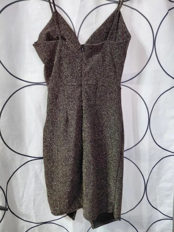 Rochie de ocazie Pronto Moda Cristina EU 38 | Auriu, Midi - Image 2