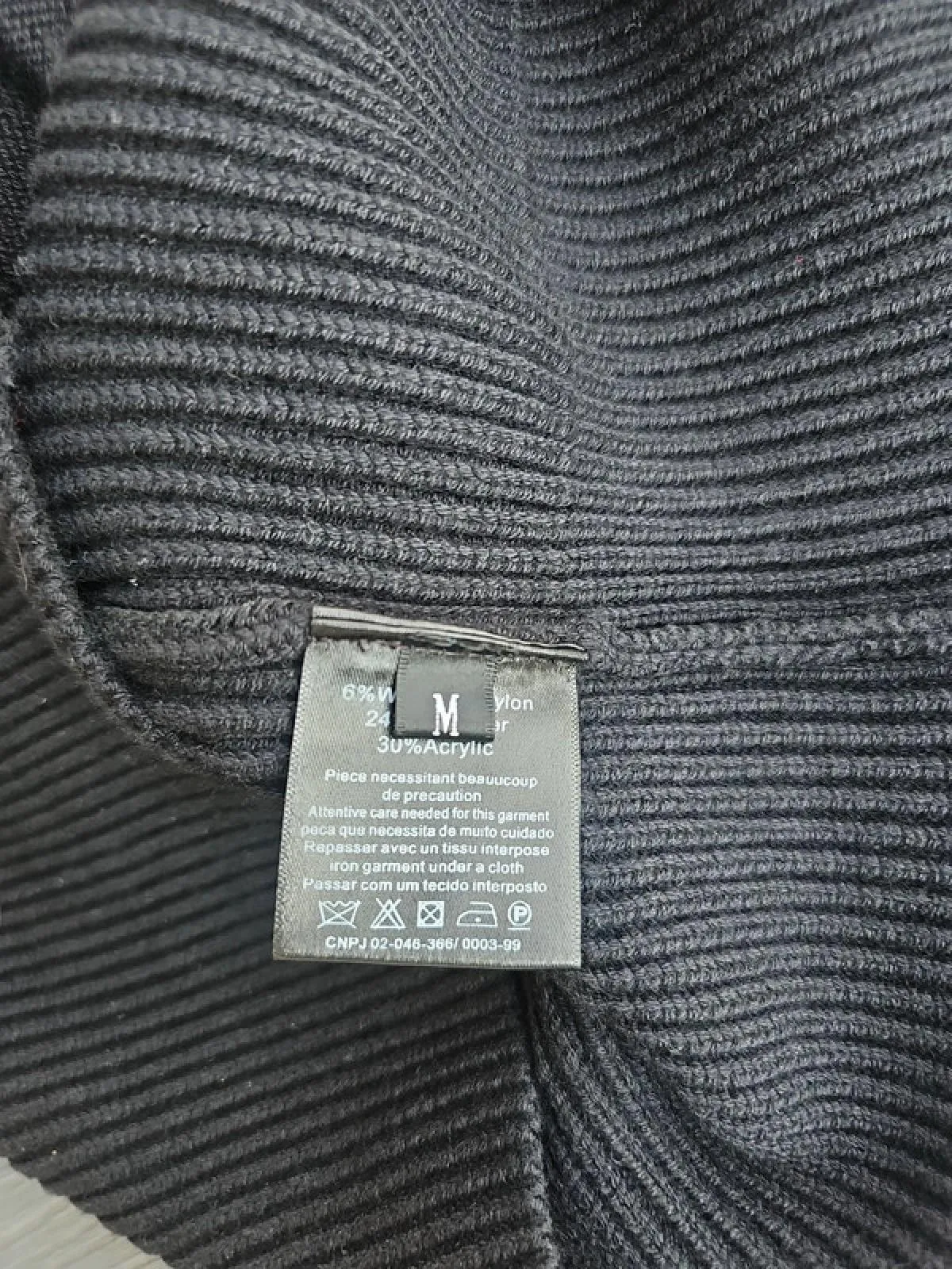 Cardigan Schiaparelli M | Negru, Mânecă lungă, Lână - Image 7