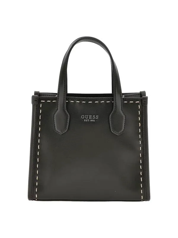 Geantă de mână Guess | Negru, Poliuretan