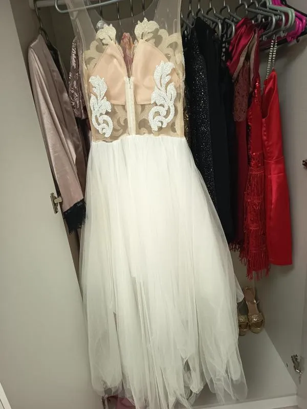 Rochie de ocazie Bby EU 36 | Alb, Midi - Image 2