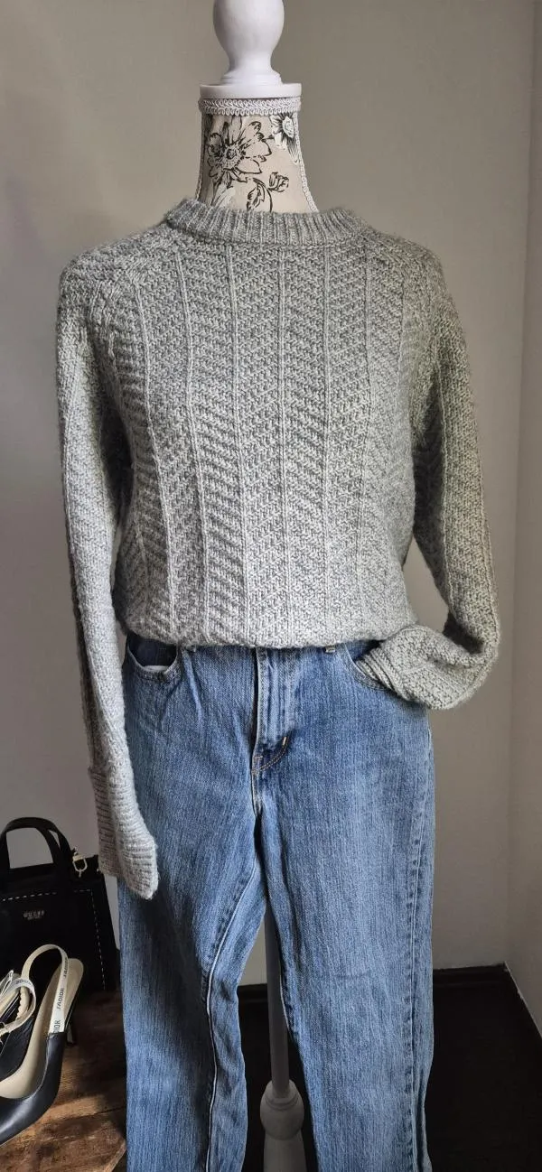Pulover H&M EU 34 | Gri, Normal, Mânecă lungă, Regular fit - Image 2