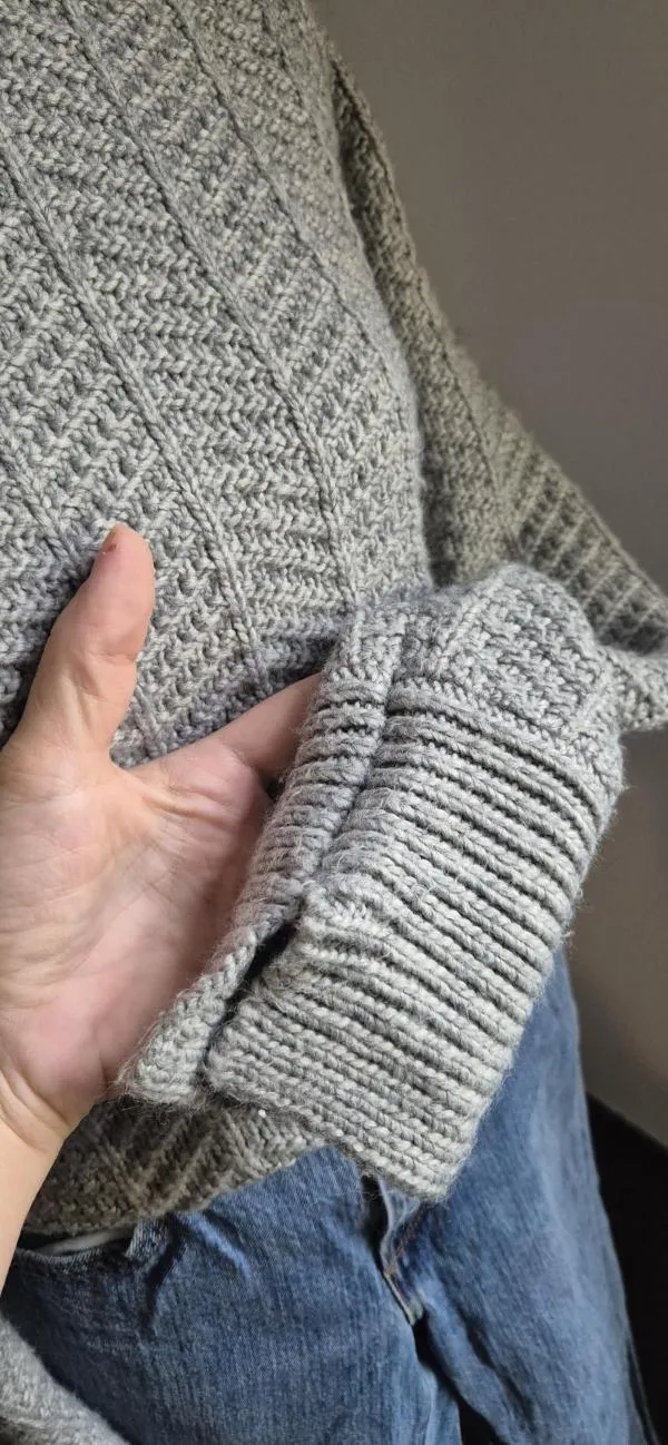 Pulover H&M EU 34 | Gri, Normal, Mânecă lungă, Regular fit - Image 3