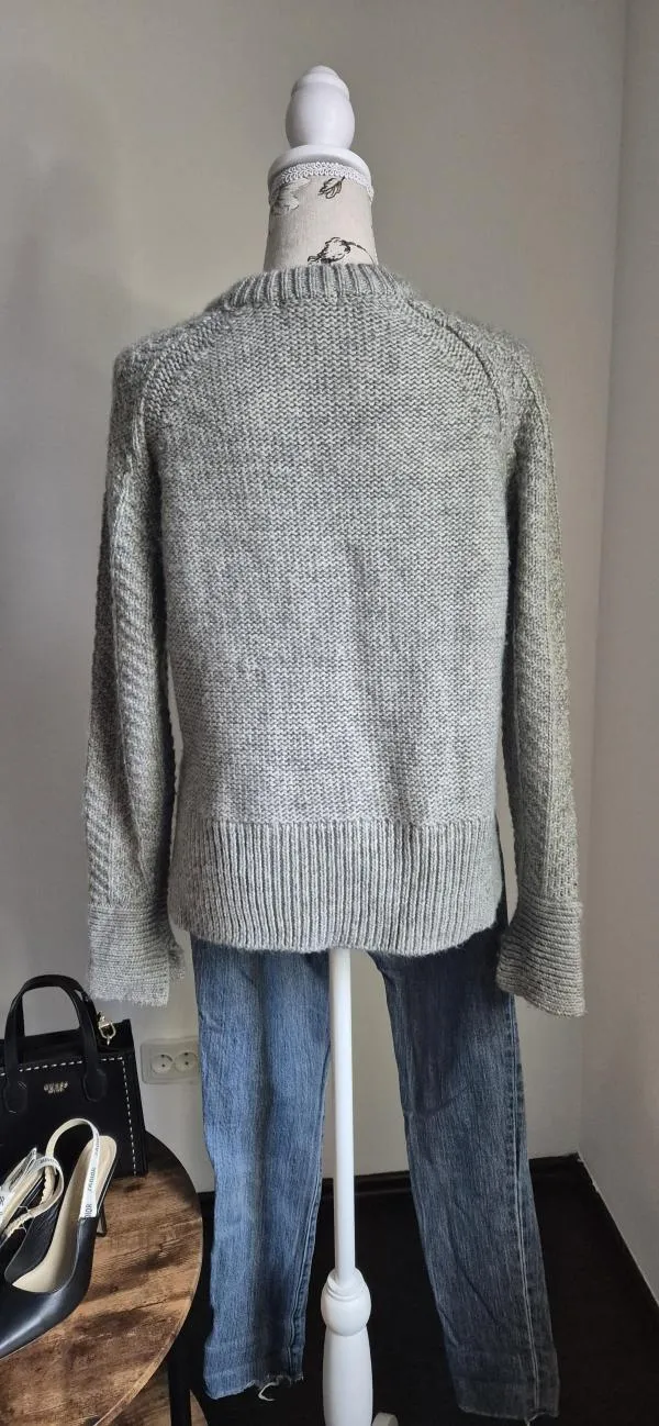 Pulover H&M EU 34 | Gri, Normal, Mânecă lungă, Regular fit - Image 5