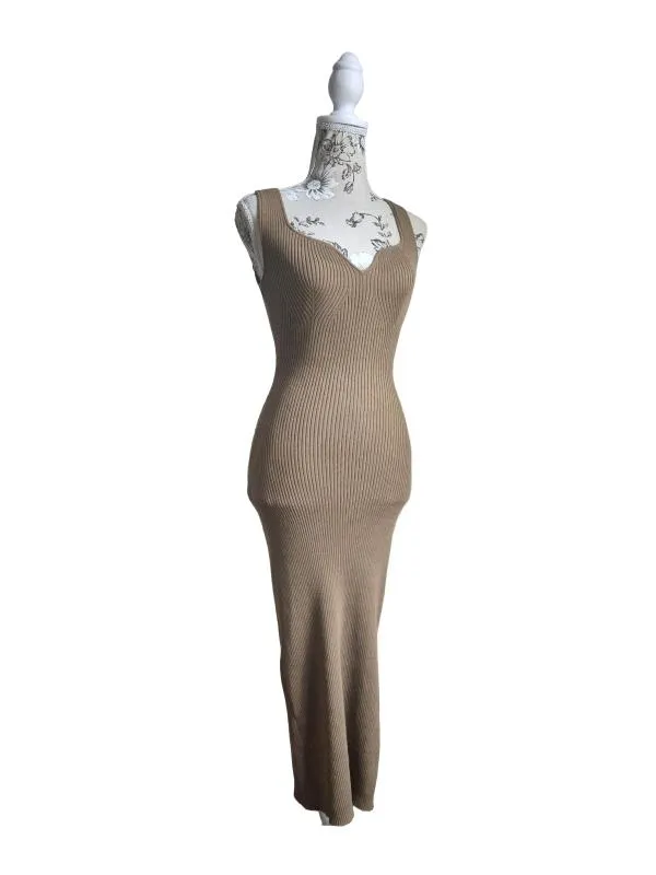 Rochie de seară H&M EU 36 | Caramel, Midi, Fără mâneci