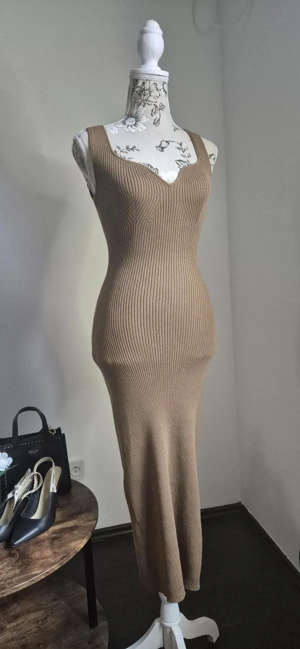 Rochie de seară H&M EU 36 | Caramel, Midi, Fără mâneci - Image 2