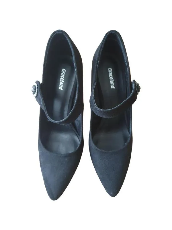 Pantofi cu toc înalt Graceland EU 37 | Negru, Piele ecologică