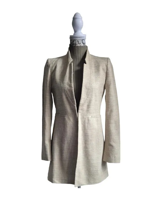 Blazer Zara XS | Bej, Fără glugă