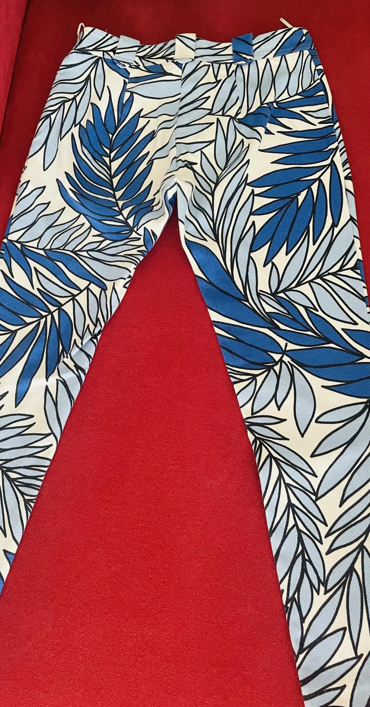Pantaloni Guy Laroche EU 36 | Albastru, Lungi, Skinny fit, Floral & Tropical - Image 3