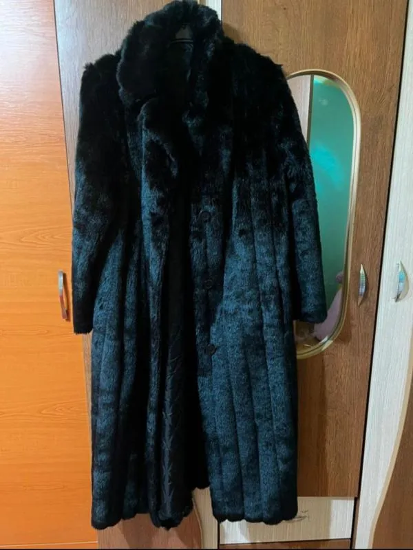 Geacă din blană EU 48 | Negru, Blană artificială - Image 2