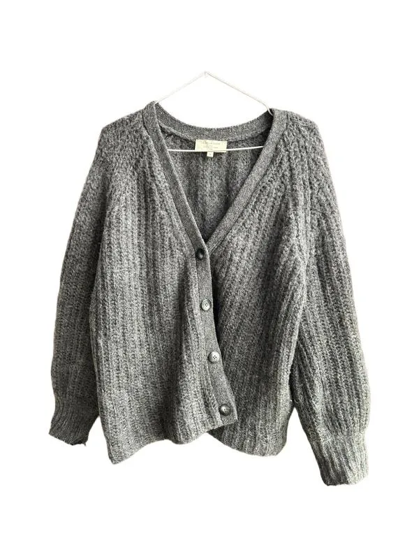 Cardigan Sézane EU 38 | Gri, Mânecă lungă, Monocrom, Lână