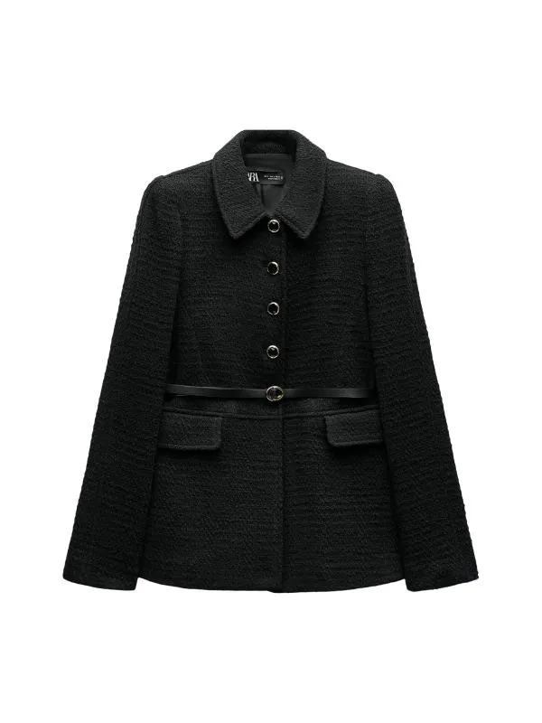 Blazer Zara M | Negru, Fără glugă