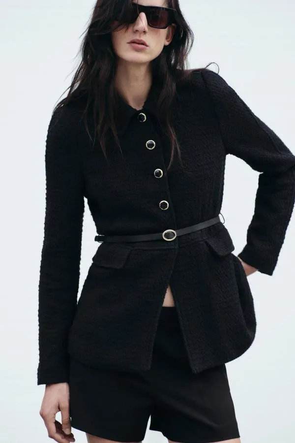 Blazer Zara M | Negru, Fără glugă - Image 3