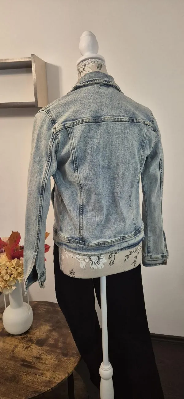 Geacă din denim Zara XS | Bleu, Fără glugă, Denim - Image 5