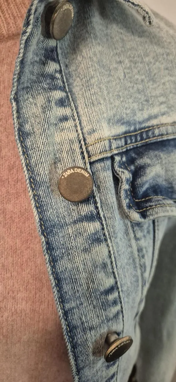 Geacă din denim Zara XS | Bleu, Fără glugă, Denim - Image 6