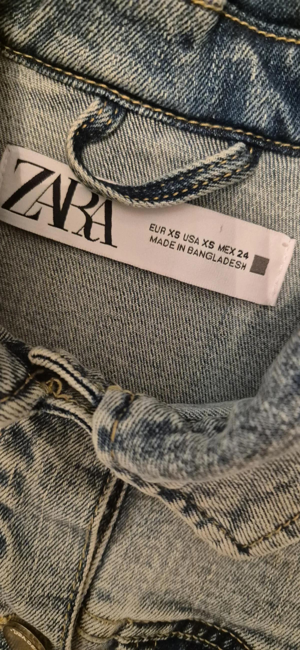 Geacă din denim Zara XS | Bleu, Fără glugă, Denim - Image 9