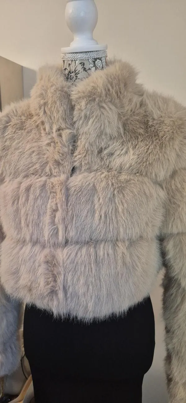 Geacă din blană Fashion EU 40 | Bej - Image 6