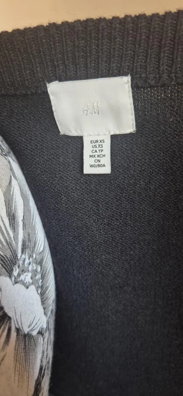 Cardigan H&M XS | Negru, Mânecă lungă - Image 9