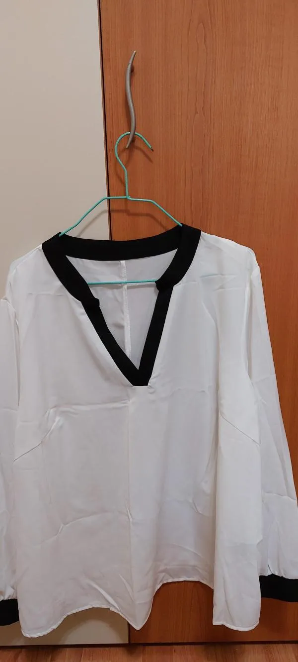 Bluză Shein XXL | Alb, Normal, Mânecă lungă, Plus size, Poliester - Image 6