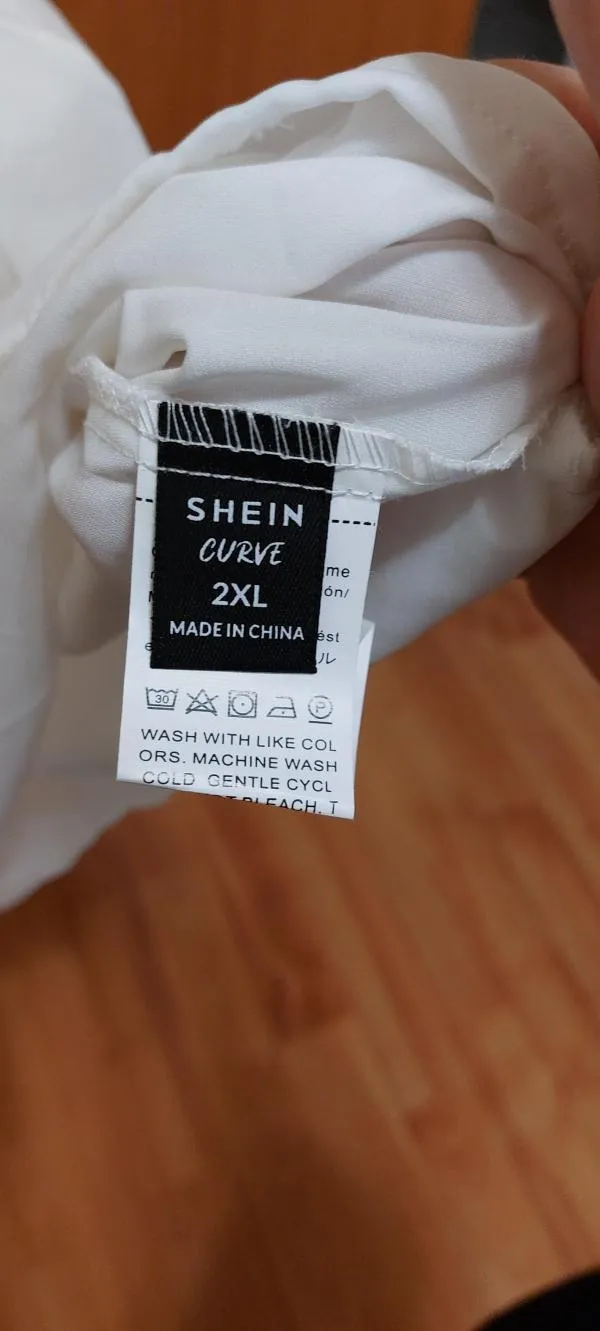 Bluză Shein XXL | Alb, Normal, Mânecă lungă, Plus size, Poliester - Image 8