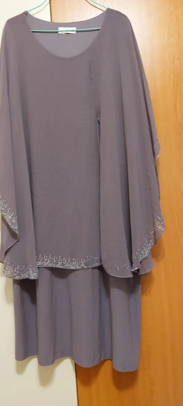 Rochie de ocazie Simirac EU 54 | Mov, Midi, Fără mâneci, Pietre decorative, Vâscoză - Image 2